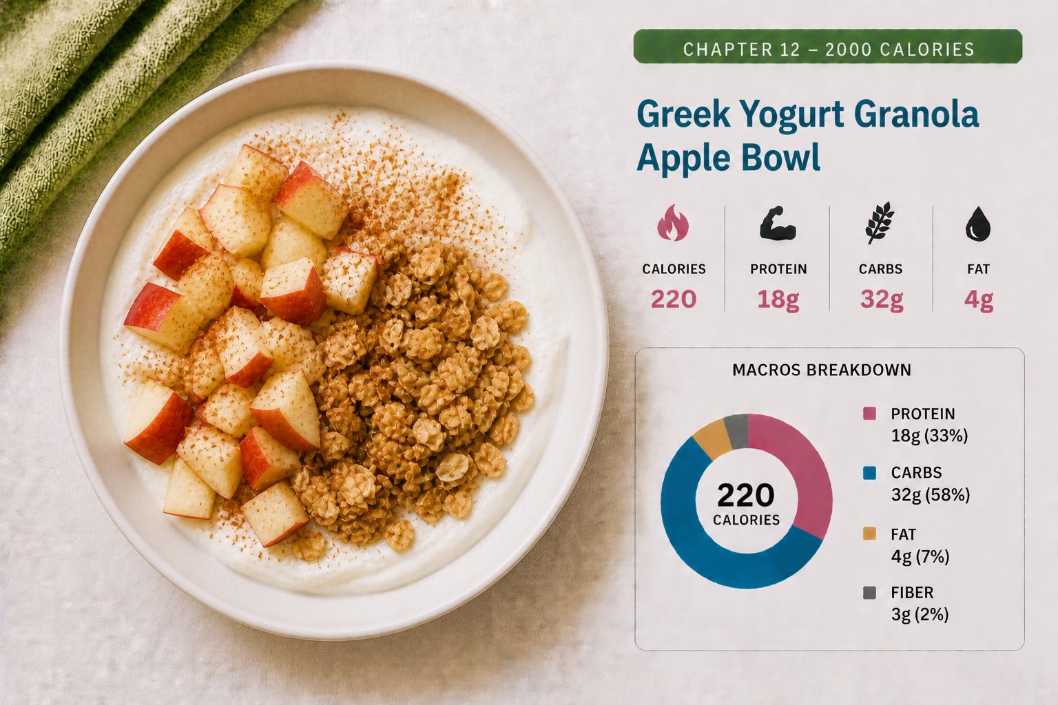 Greek Yogurt Granola Apple Bowl